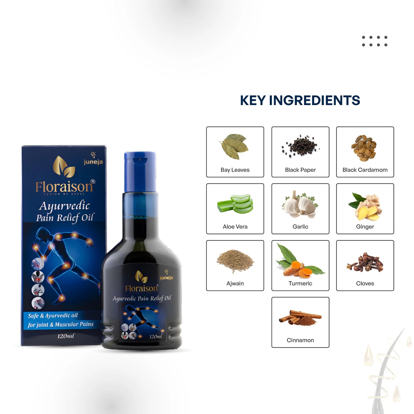 Floraison Ayurvedic Pain Relief Oil 120 ML For Joint & Muscle pain