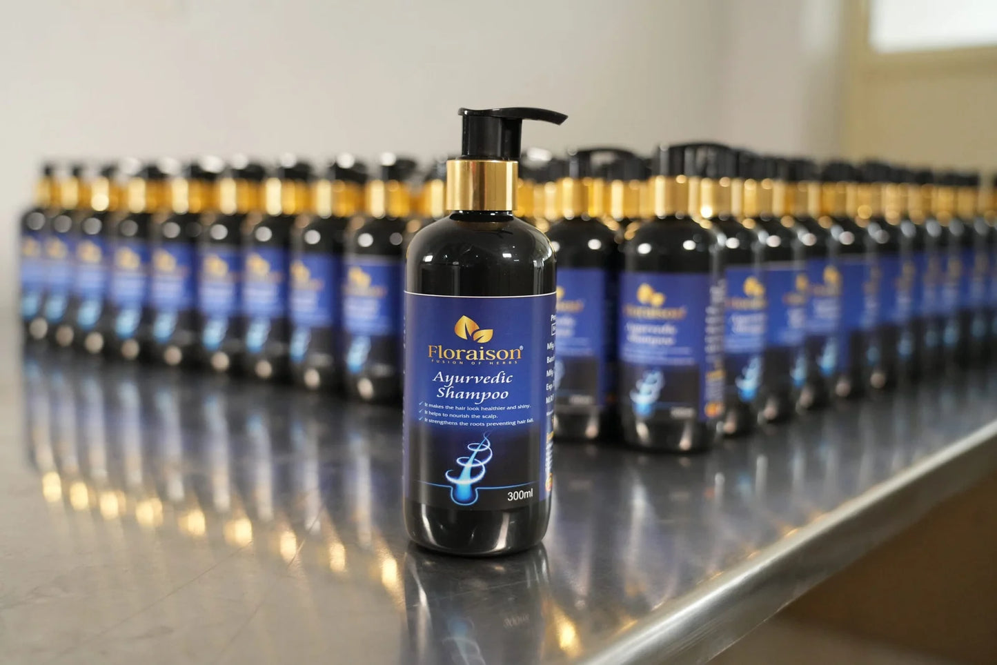 Floraison Ayurvedic Shampoo 300ml For Dandruff, Hair Growth & Shines.