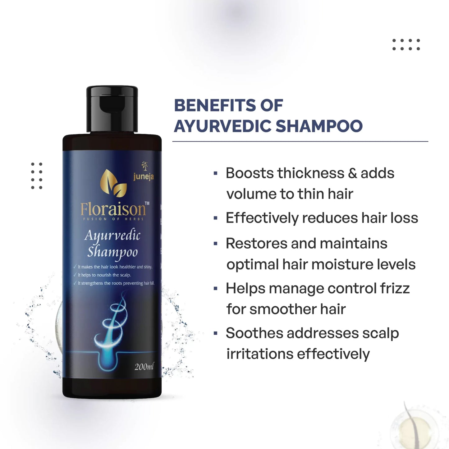 Floraison Ayurvedic Shampoo 200ML For Dandruff, Hair Fall & Nourishment