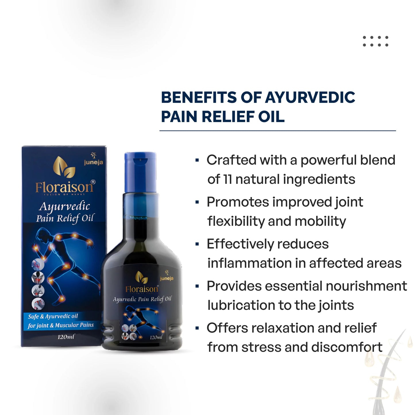 Floraison Ayurvedic Pain Relief Oil 120 ML For Joint & Muscle pain