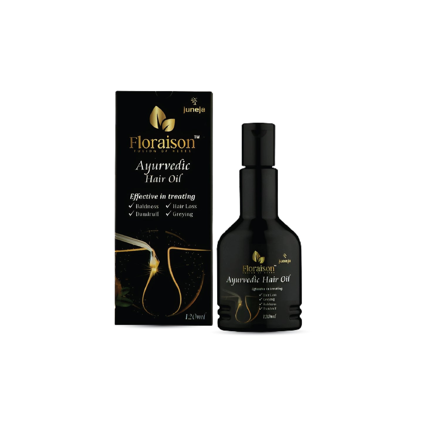 Floraison Ayurvedic Hair Oil 120ML For Dandruff, Hair Fall, Regrowth & Pre Mature Greying