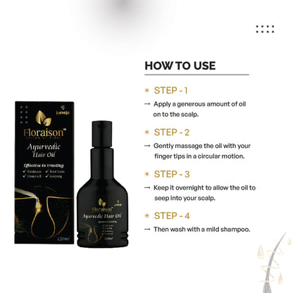 Floraison Ayurvedic Hair Oil 120ML For Dandruff, Hair Fall, Regrowth & Pre Mature Greying