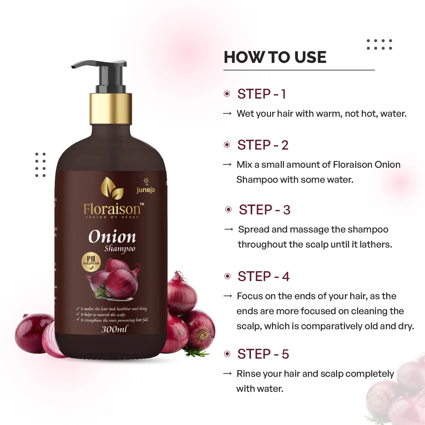 Floraison Ayurvedic Best Onion Shampoo 300ML