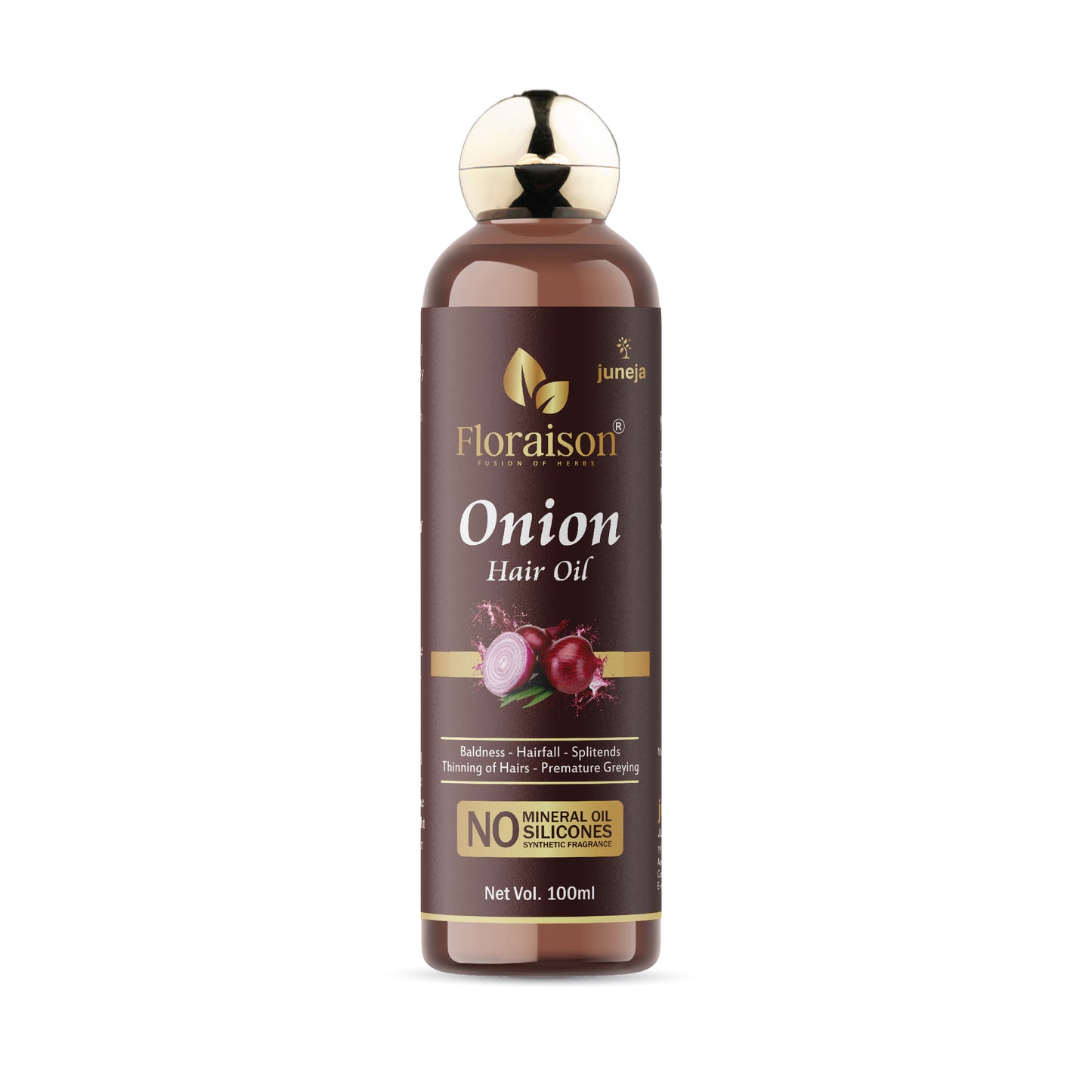 Floraison Ayurvedic Onion Hair Oil 100ML For Hair Growth, Hair Fall & Pre Mature Greying