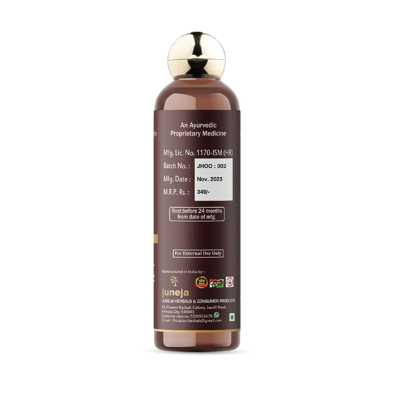 Floraison Ayurvedic Onion Hair Oil 100ML For Hair Growth, Hair Fall & Pre Mature Greying