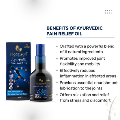 Floraison Ayurvedic Pain Relief Oil 120 ML For Joint & Muscle pain